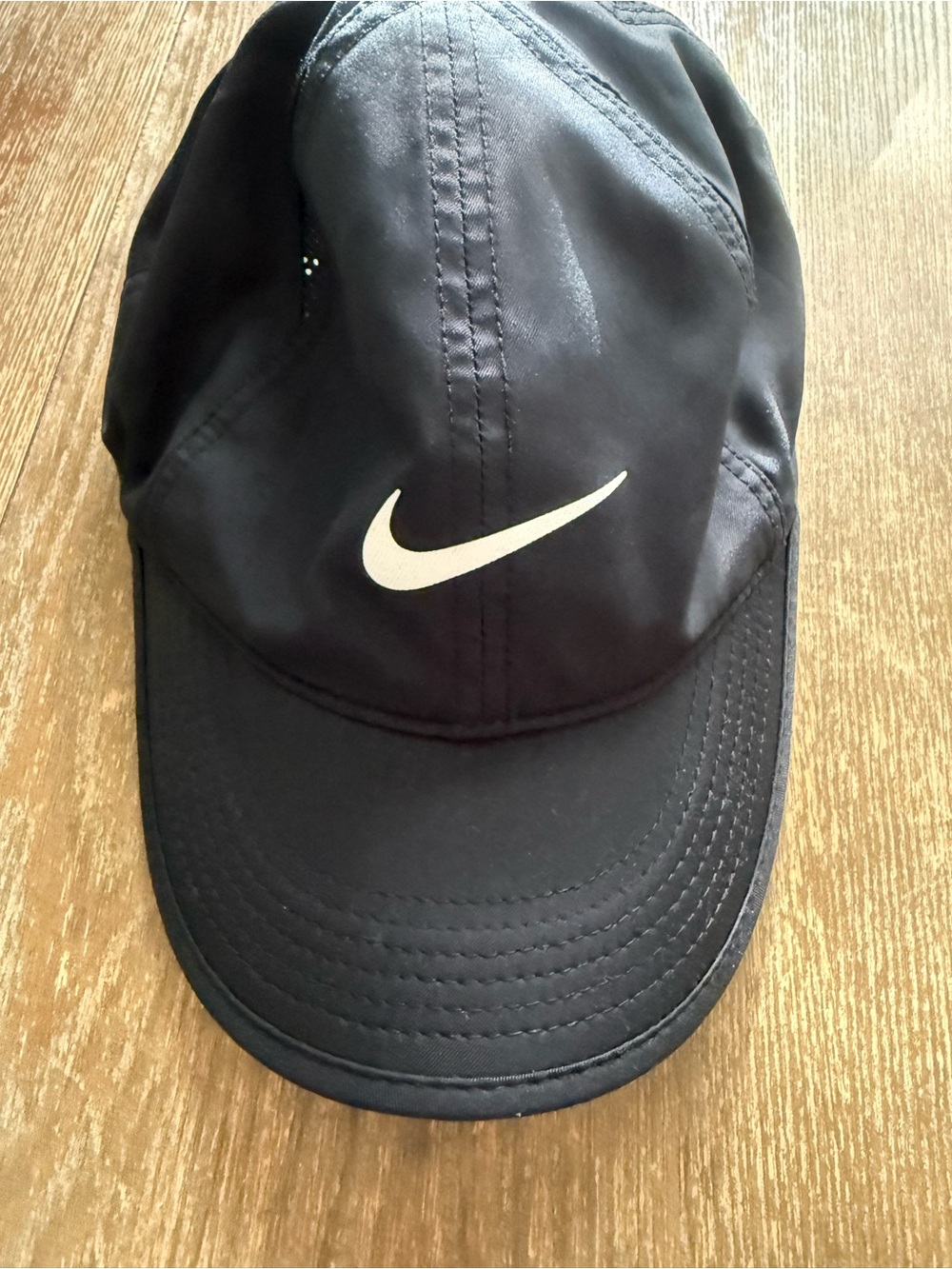 Nike Black Cap with White Swoosh
